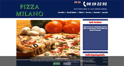 Desktop Screenshot of pizzamilano.dk